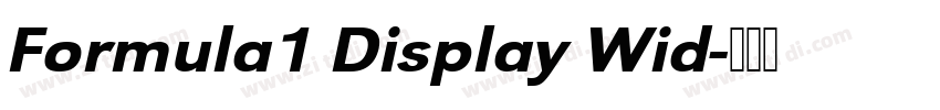 Formula1 Display Wid字体转换